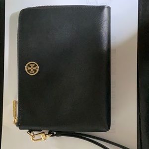 Tory Burch black wristlet